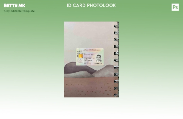 модерен стил Хонг Конг постојана лична карта photolook ПРЕДЕН шаблон